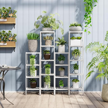 SMIBUY Bathroom Storage Shelf, 4-Tier Bamboo Rack Organizer - Image 8