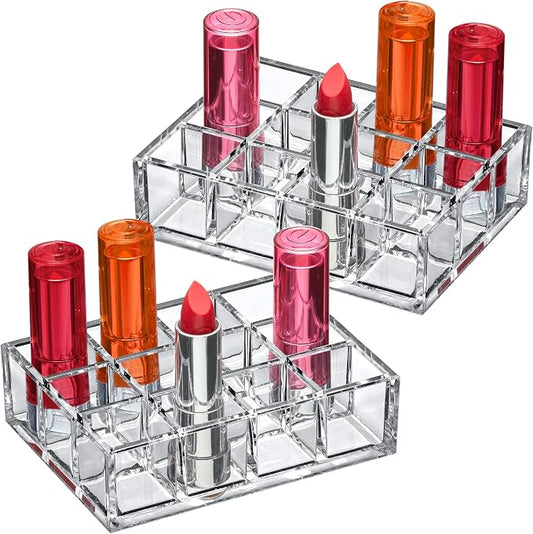 Amazing Abby - Allure - 2-Pack 12-Slot Acrylic Lipstick Organizer, Lipstick by AmazingAbby