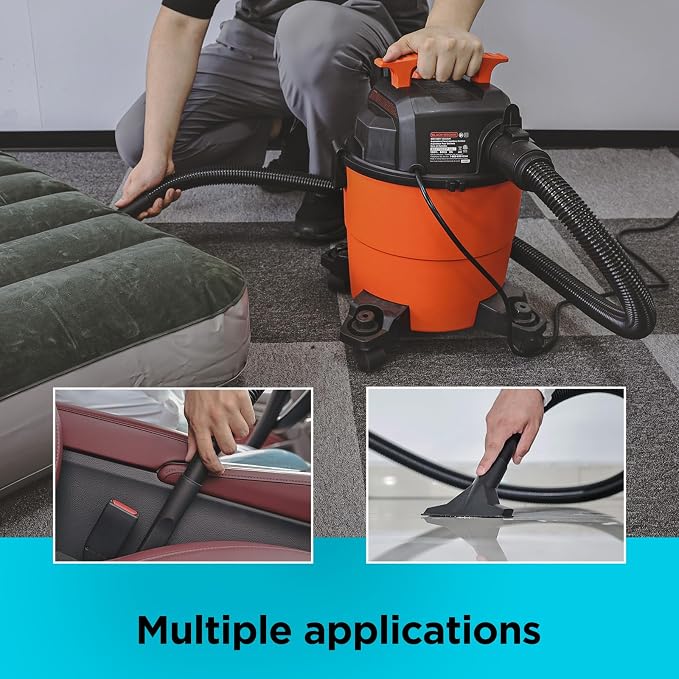 BLACK+DECKER Shop Vacuum Wet and Dry, 4 Gallon 3-in-1 Portable Shop Vac - Image 3