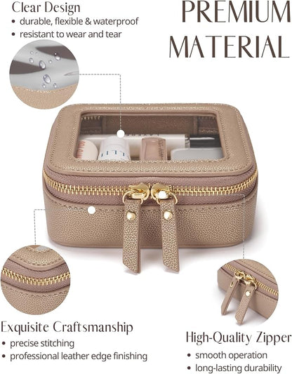 Popvibe Clear Makeup Bag Travel Cosmetic Case Transparent Toiletry Bag - Image 2