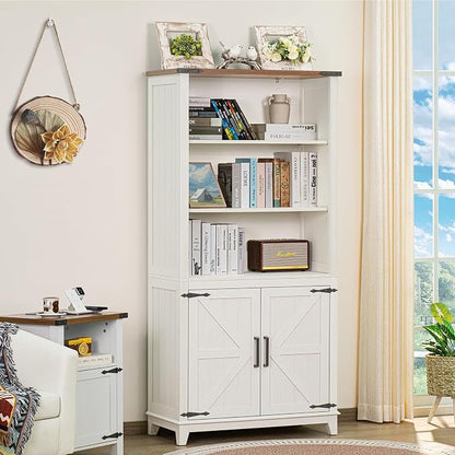 70in Tall Bookshelf 5 Tier Bookcase - Image 6