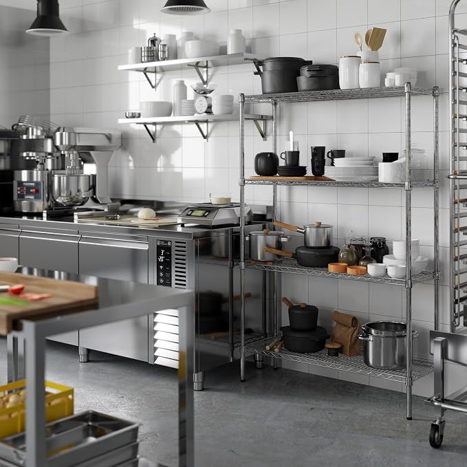 14" Deep x 42" Wide x 64" Height Wire Shelving Kit | 4-Tier | NSF Commercial - Image 6