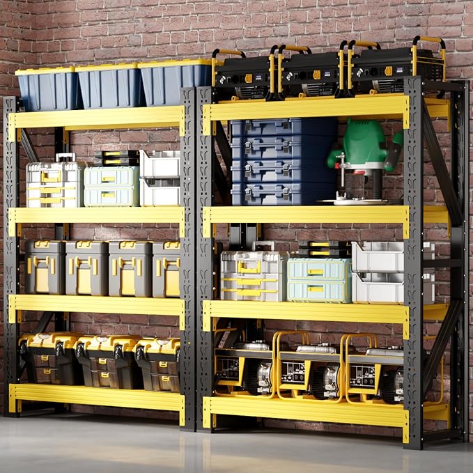 42" W Garage Shelving, 4-Tier Heavy Duty Storage Shelves Unit - Image 3