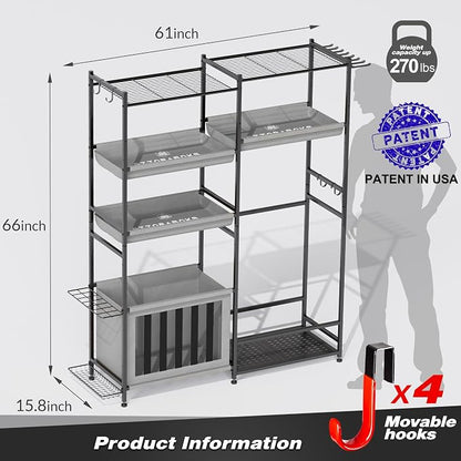 Garage Sports Equipment Organizer, Heavy Duty Ball Storage Rack - Image 2