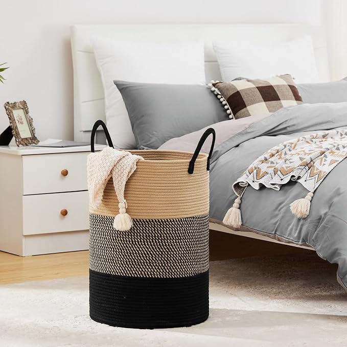 Fiona's magic 100L Extra Large Laundry Hamper Basket, 26.4Gal Tall Woven - Image 6