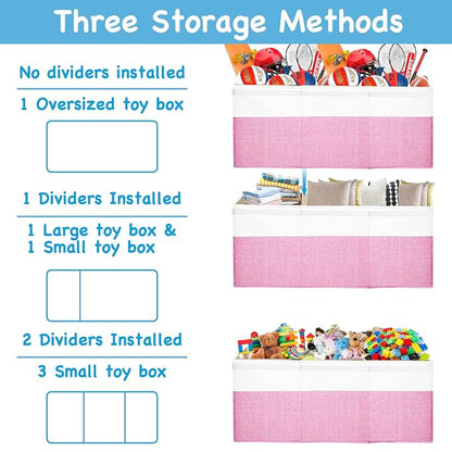 Large Toy Box Chest, Toy Storage Organizer, Storage Bins - Image 6