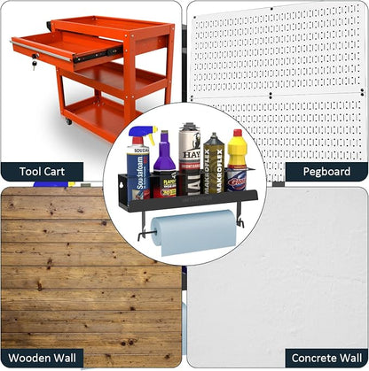 UNITEDPOWER 5 Aerosol Spray Can/Paper Towel Holder, Paint Bottle Storage Rack - Image 7