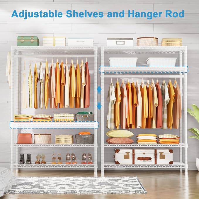 Ulif H4 Plus Garment Rack, 4-Tier Portable Clothes and Clothing Rack - Image 3