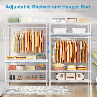 Ulif H4 Plus Garment Rack, 4-Tier Portable Clothes and Clothing Rack - Image 3