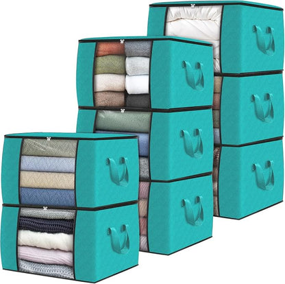 Fab totes Storage Bags, Clothes Blanket Storage Bins Foldable Closet Organizers by Fabtotes