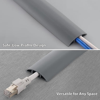 ZhiYo 10ft Cord Covers for Wires on Floor, Cord Hider Floor Hide Extension Cords - Image 3