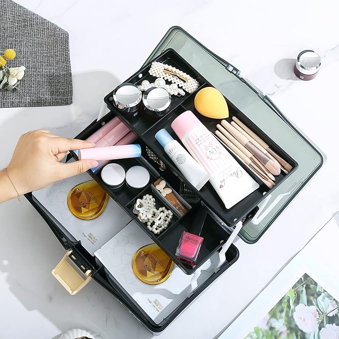 2PCS 12'' Three-Layer Clear Plastic Storage Box/Tool Box - Image 6