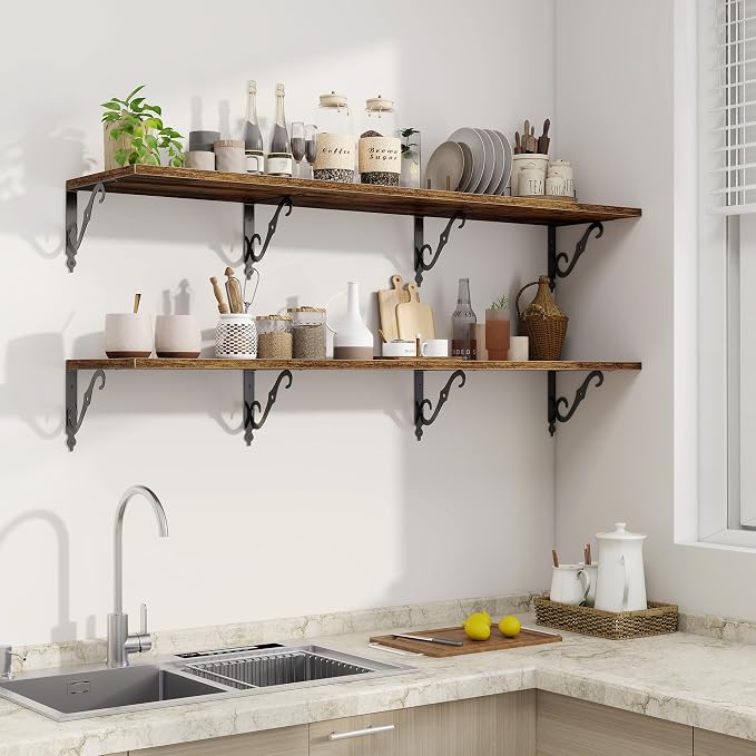 Fun Memories 55 Inch Floating Shelves, Long Floating Shelves Wall-Mounted - Image 5