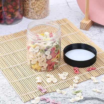 48PCS 8OZ Plastic Jars with Screw On Lids, Labels Refillable Empty Round Slime - Image 7