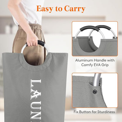 Lifewit 120L 2-Pack Large Laundry Basket, Collapsible Laundry Hamper - Image 3