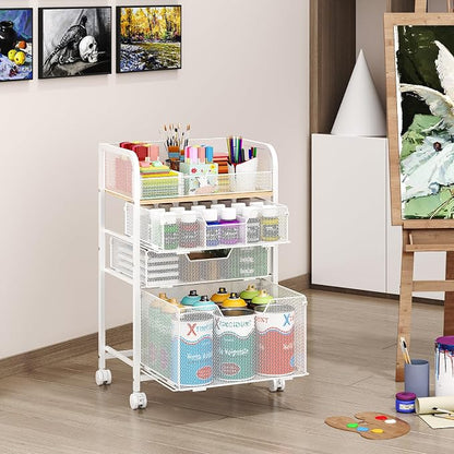 4-Tier Rolling Utility Cart - Image 6
