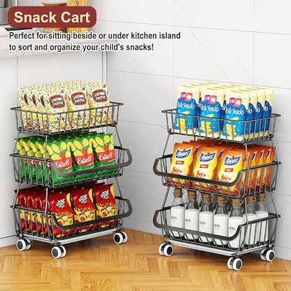 Miyawell 3-Tier Rolling Pantry Cart - Image 5