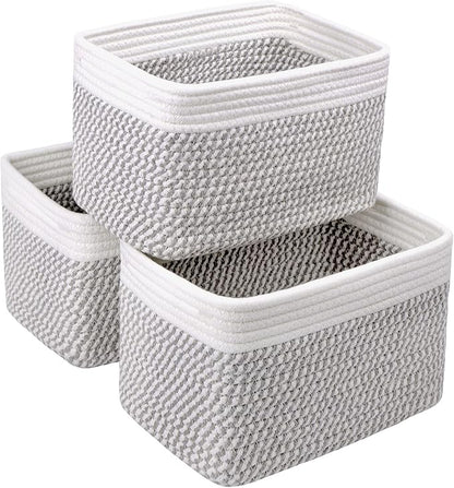 Small Cotton Rope Basket – Storage Bin by RRUNKA