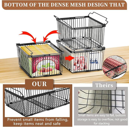 Large Freezer Organizer Bins，Upgraded Bottom Leak-Proof net，Fit 5 to 9 Cu Ft - Image 3