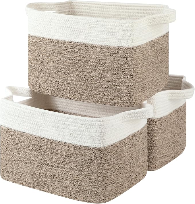 Storage Basket for Organizing, Woven Baskets for Storage, Rectangle Decorative by OIASKET