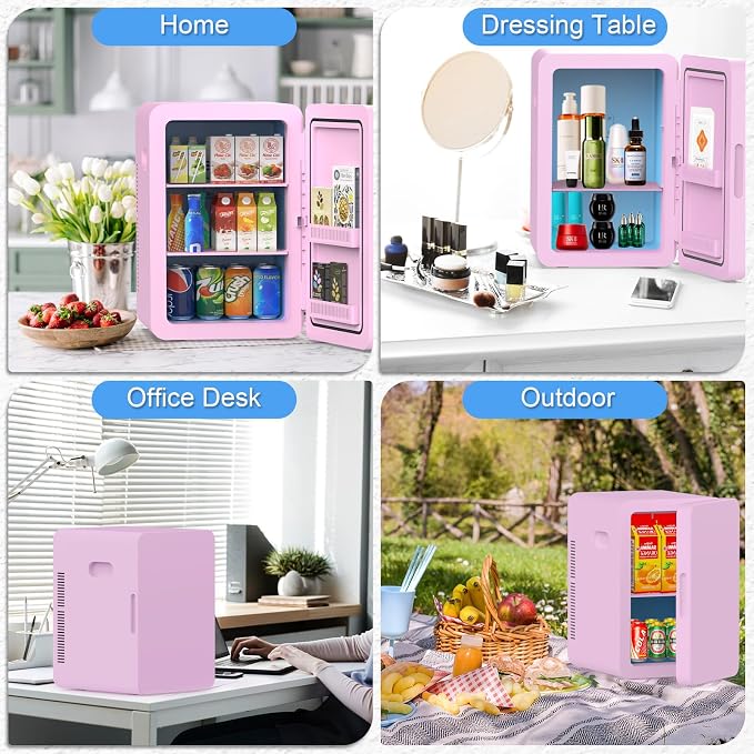 advwin 22L Mini Fridge for Bedroom, 30 Cans Portable Cooler & Warmer Compact - Image 6