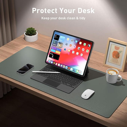 Aothia Leather Desk Pad Protector, Large Mouse Pad, Office Desk Mat, Non-Slip - Image 3