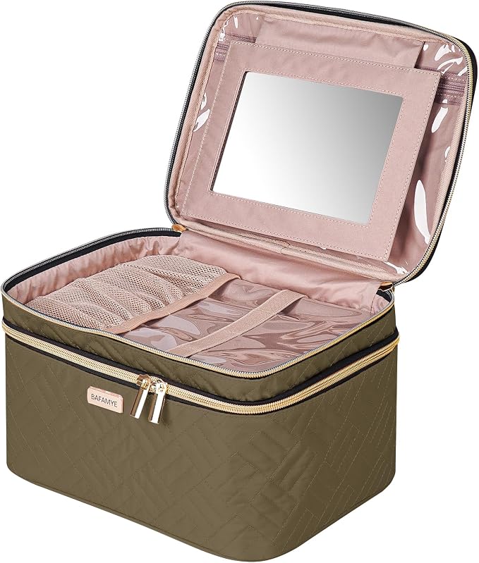 8.8L Double Layer Travel Makeup Bag by BAFAMYE