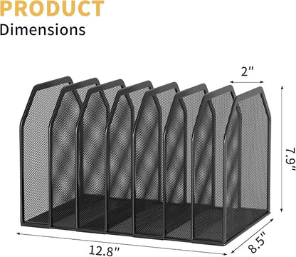 Metal 7-Section File Folder Organizer - Image 5