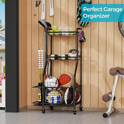 Sports Equipment & Toy Storage Rack - Image 3