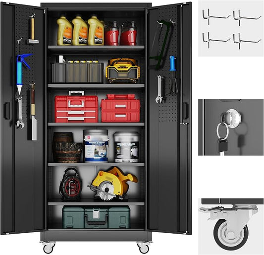 Aobabo 71" H×34" W×18" D Garage Storage Cabinet by Aobabo