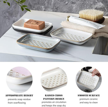 Gomakren Soap Dish, Shower Soap Holder, Christmas Ceramic Soap Dishes - Image 4