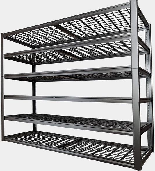 64" Wide 6-Tier Garage Shelving Unit, Heavy Duty Garage Storage Shelves by PMKES