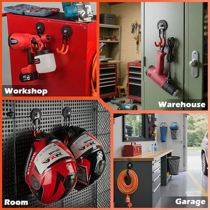 ULIBERMAGNET New Updated Garage Strong Magnetic Hooks, 2 Pack Heavy Duty Large - Image 8