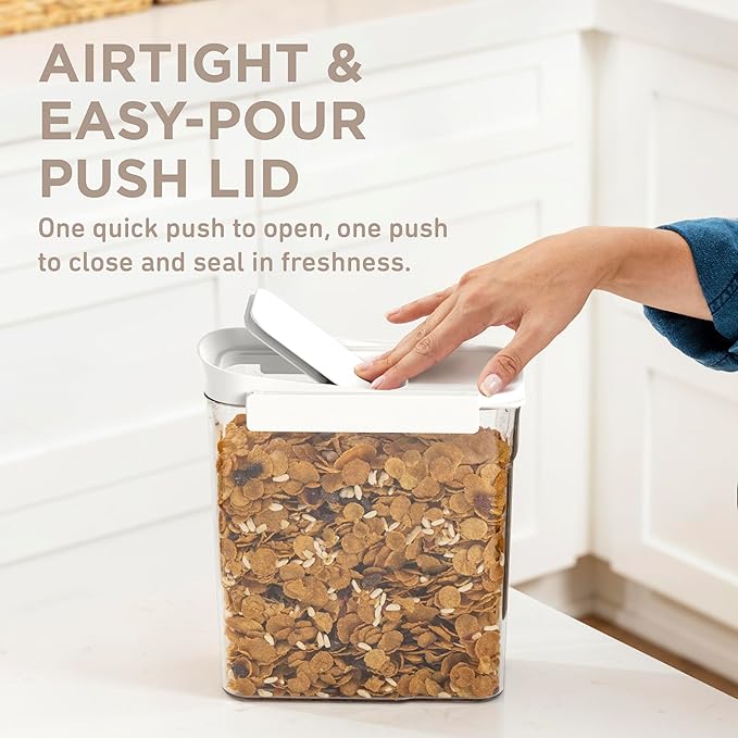 Bentgo Pantry - 6-Piece Airtight Cereal Containers, Easy Push & Pour Lid - Image 2