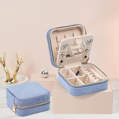 Dajasan Velvet Travel Jewelry Box, Mini Travel Jewelry Case, Small Portable - Image 2
