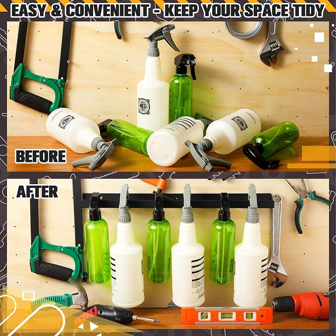2 Pcs Spray Bottle Holder Wall Mounted Spray Bottle Storage Rack - Image 3