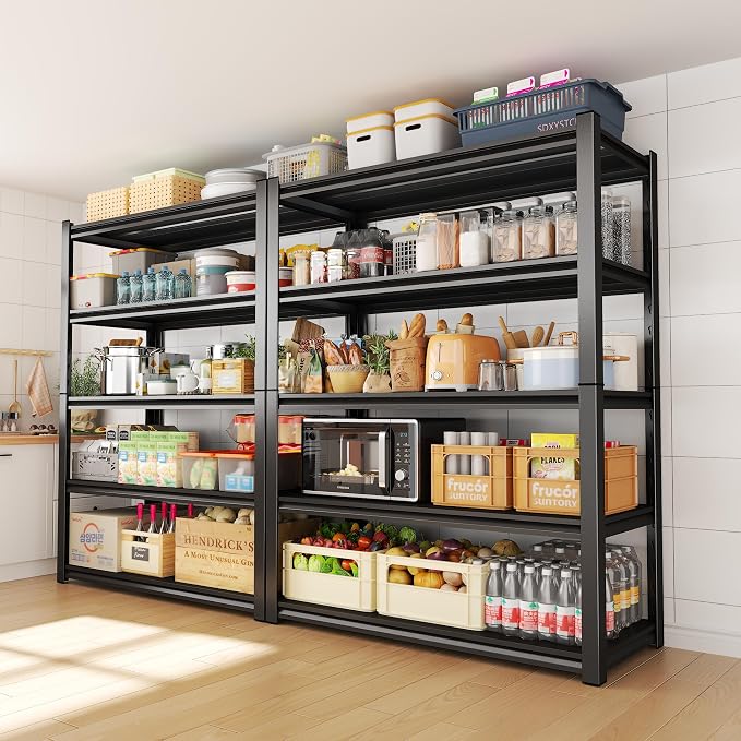 2-Tier Metal Storage Shelves, Adjustable Heavy Duty Shelving Units, Kitchen - Image 2