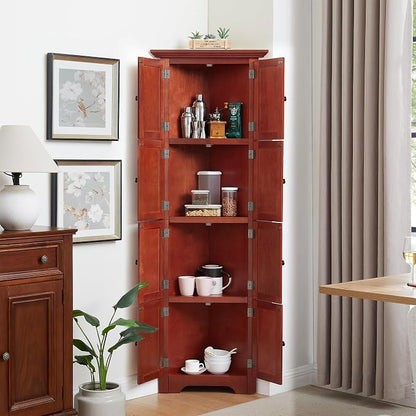 72" H Farmhouse Corner Storage Cabinet - Image 8