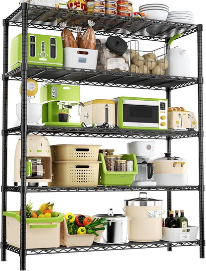 Storage Shelves, 5-Tier Adjustable Metal Industrial Utility Shelf Rack by Unknown