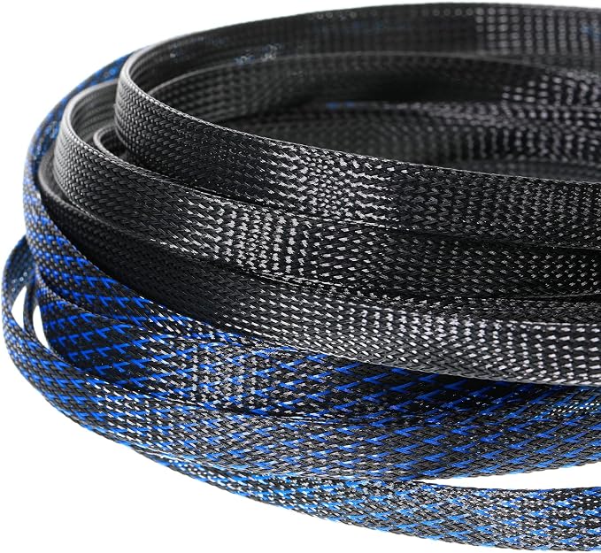 Xuniea 96ft Wire Loom Braided Cable Sleeve Covers Cord Management - Image 6