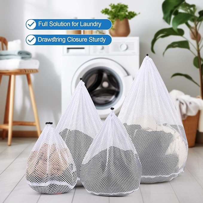 4Pcs Mesh Laundry Bags Washing Machine Mesh Wash Bags - Image 3