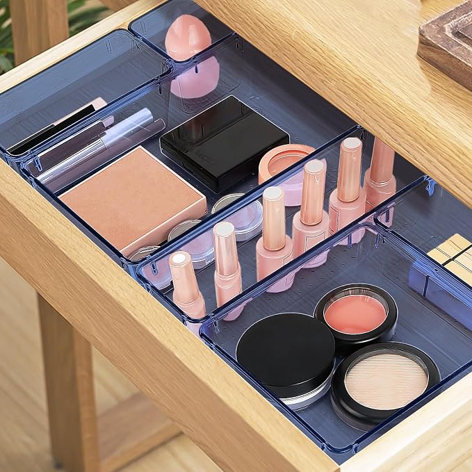 13 PCS Drawer Organizer Set, 5 Varied Size Bathroom and kitchen Drawer cabinet - Image 5