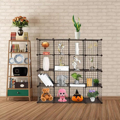 TUMUCUTE Wire Cube Storage Organizer, Metal Storage Shelves Bookshelf, - Image 2
