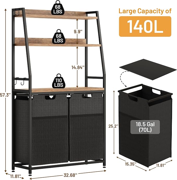 Lulive Double Laundry Hamper - Image 4