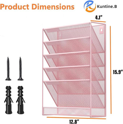 Kuntine.B Wall File Organizer Office Hanging Magazine Holder Wall File Organizer - Image 2