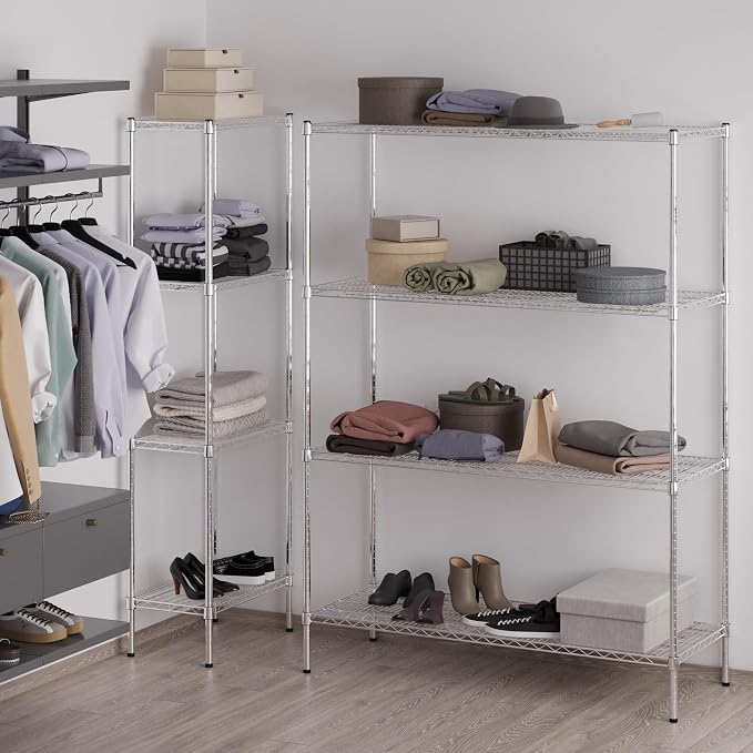 21" Deep x 54" Wide x 74" Height Wire Shelving Kit | 4-Tier | NSF Commercial - Image 5