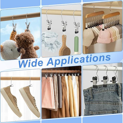 200PCS Boot Hangers Clips for Closet Stainless Steel Clothes Hooks Clip Laundry - Image 4