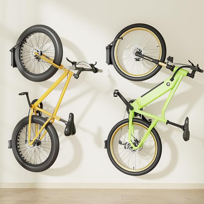 monTEK Bike Wall Mount for 4.5" Tire Width, Swivel Bike Wall Hanger Holds Up to - Image 2