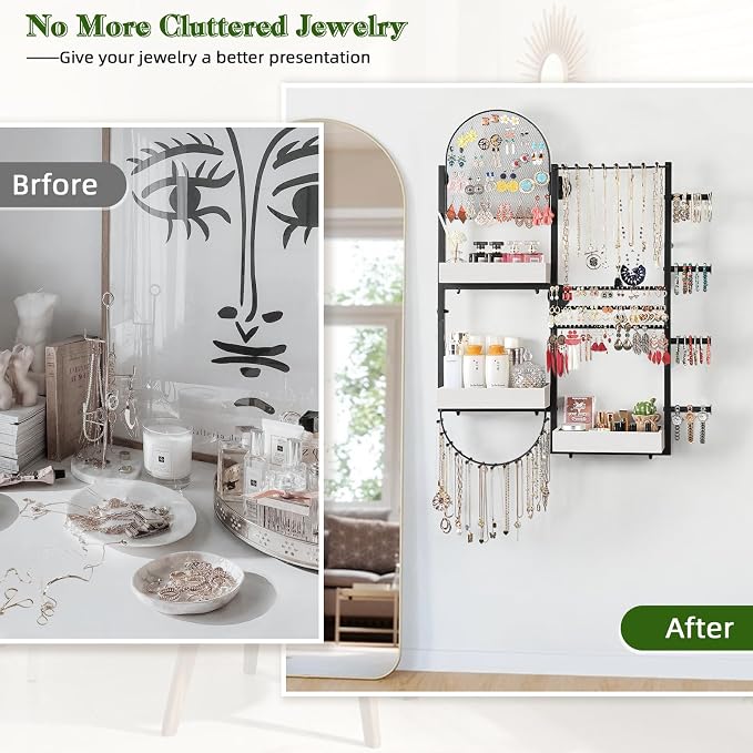 Keebofly Wall Mount Hanging Jewelry Organizer - Image 4