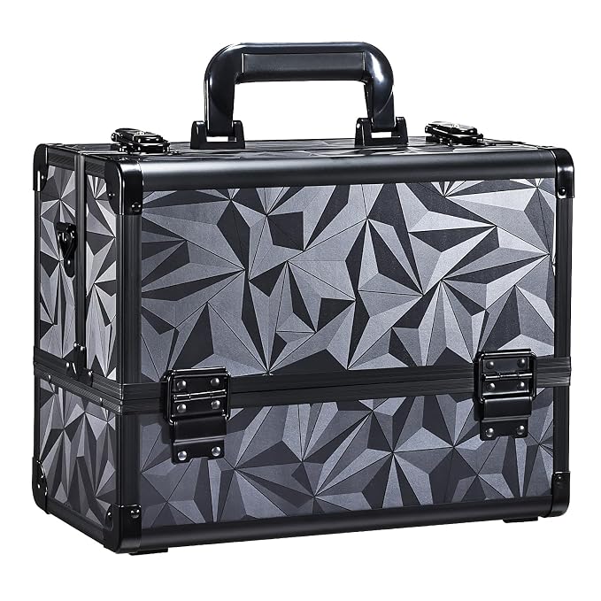 FRENESSA Makeup Case Extra Large Makeup Train Case 12.6 Inch Makeup Box by Frenessa